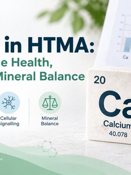 Calcium in HTMA showing the role of calcium in bone health, metabolism, cellular signalling, and mineral balance.