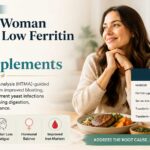 Cover image for a real case study showing how a Hair Tissue Mineral Analysis (HTMA)-guided nutritional balancing program improved low ferritin, bloating, fatigue, hair loss, PMS, and iron markers without iron supplements.